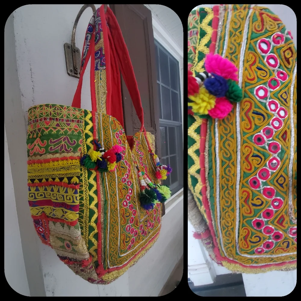 Artisan Banjara Free Spirit Boho People Embroidered bag Handmade Patchwork Bag